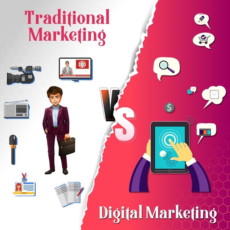 The Difference Between Traditional and Digital Marketing الفرق بين التسويق التقليدي والتسويق الرقمي - Traditional Marketing Vs Digital Marketing
